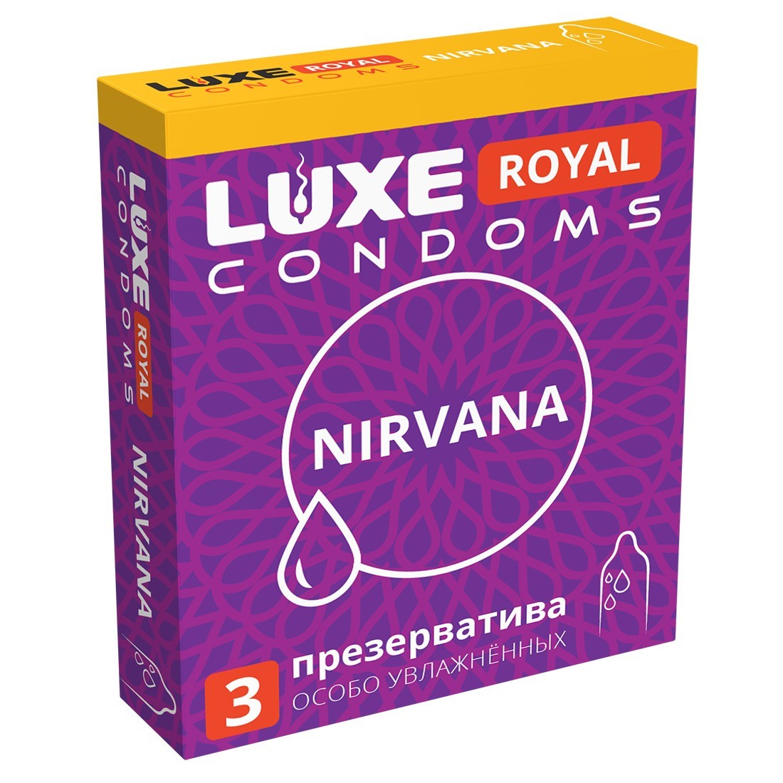 ПРЕЗЕРВАТИВЫ LUXE ROYAL NIRVANA гладкие с увеличенным количеством силиконовой см арт. 08836