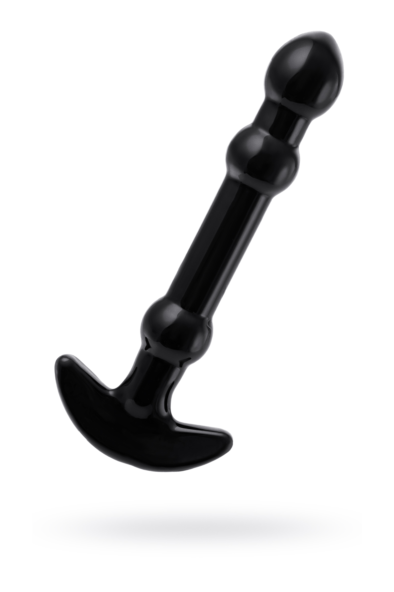 Нереалистичный фаллоимитатор Sexus Glass, стекло, чёрный, 19 см арт. 912235