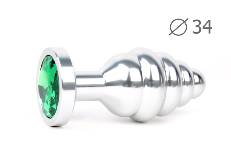 Втулка анальная SILVER PLUG MEDIUM (серебряная), L 80 мм D 34 мм, вес 90г, цвет арт. AS-07-M