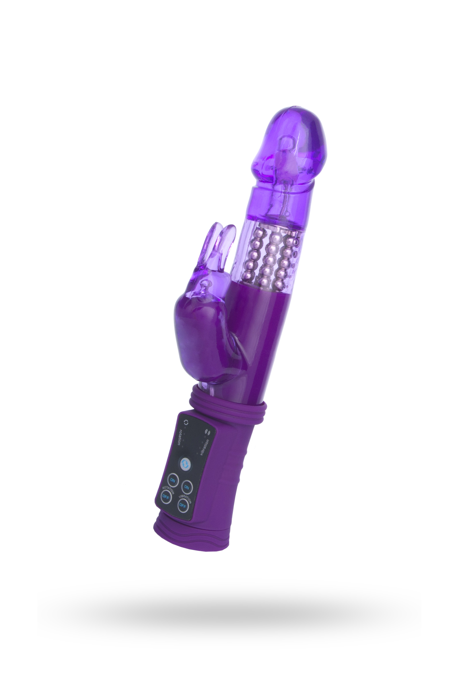 Вибратор с клиторальным стимулятором TOYFA A-Toys  , TPR, Фиолетовый, 22 см арт. 765009