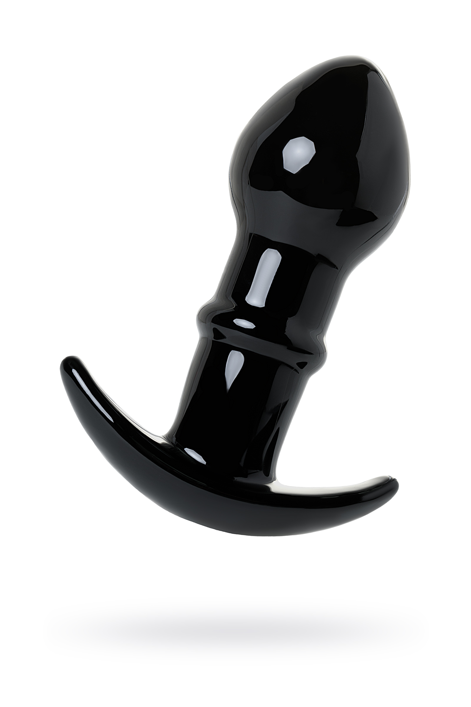 Анальная втулка Sexus Glass, стекло, чёрная, 11,5 см, Ø 4 см арт. 912302