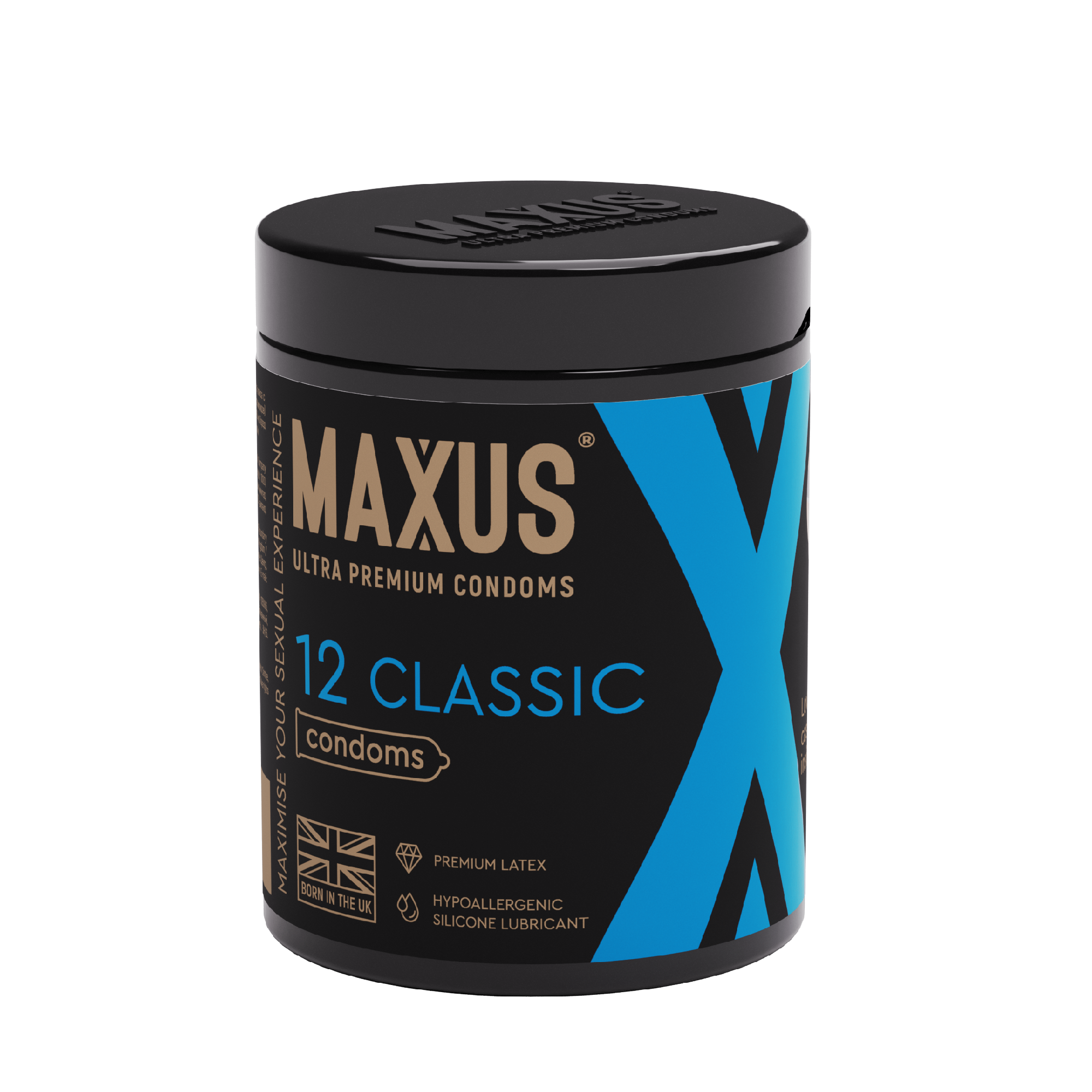 ПРЕЗЕРВАТИВЫ MAXUS CLASSIC № 12 X-EDITION (гладкие классические) в кейсе арт. 0901-053