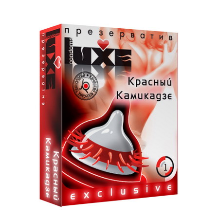 ПРЕЗЕРВАТИВ "LUXE" КРАСНЫЙ КАМИКАДЗЕ (усы)  1 штука арт. КРАСНЫЙ КАМИКАДЗЕ