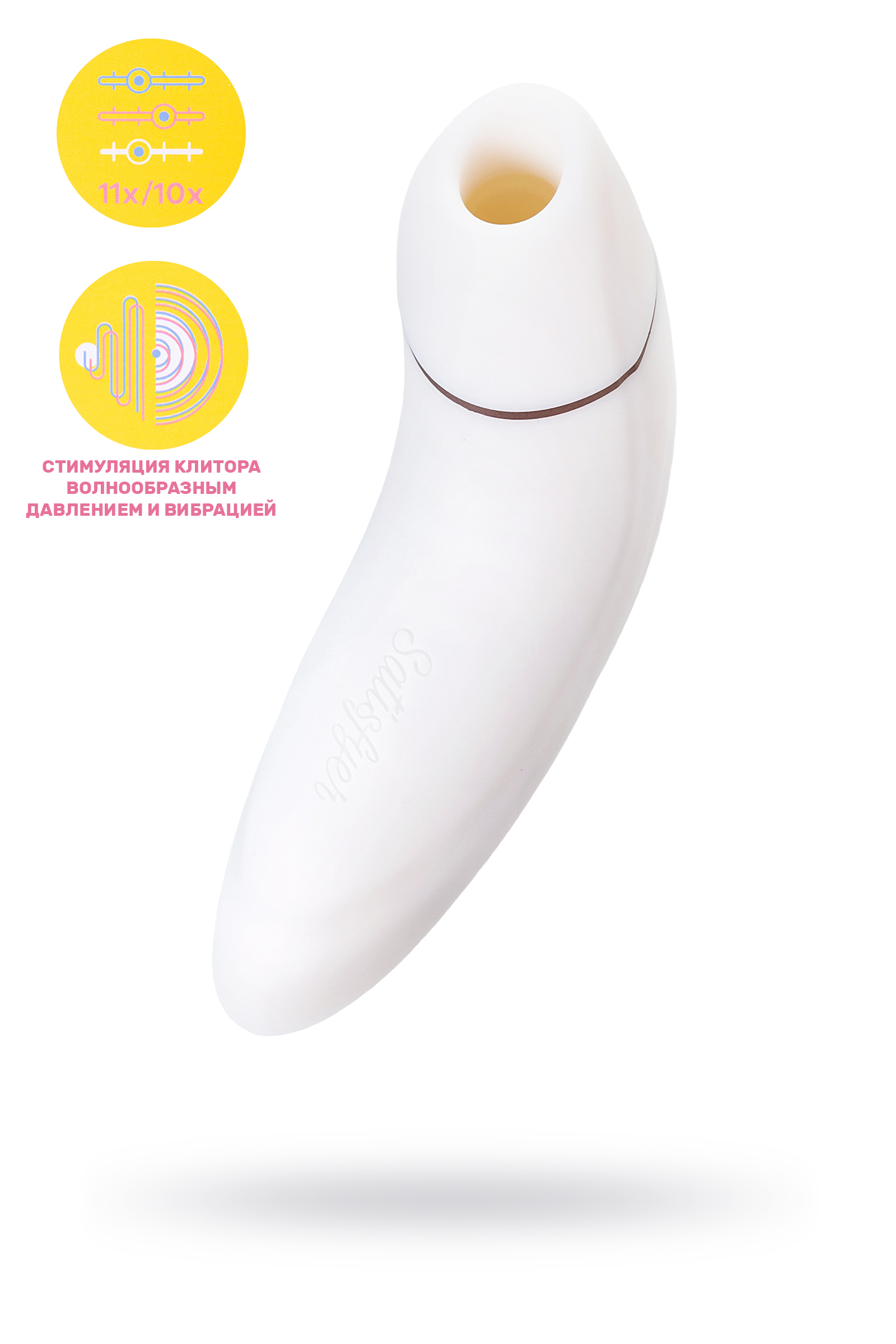 Стимулятор клитора Satisfyer Pro Plus Vibration, ABS пластик, белый, 19см арт. J2018-16