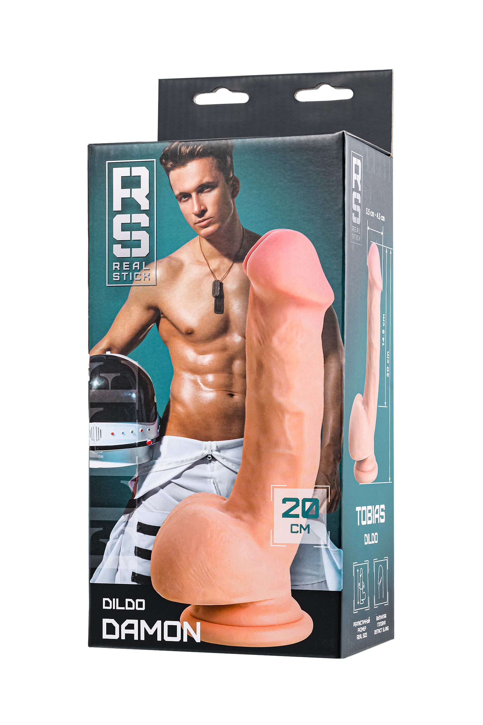 Реалистичный фаллоимитатор TOYFA RealStick Elite DILDO, TPR, телесный, 20 см арт. 982008-1