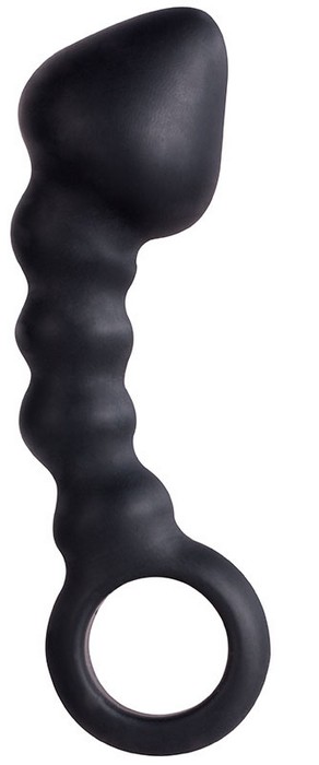 Фаллоимитатор с кольцом черный MENZSTUFF HEAD INVADER BLACK 9 см. арт. 20717