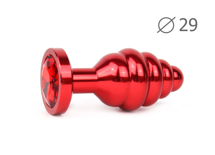 Втулка анальная RED PLUG SMALL (красная), L 71 мм D 29 мм, вес 60г, цвет кристал арт. AR-16-S