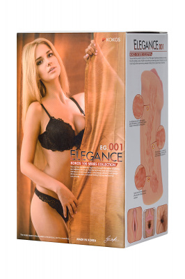 Мастурбатор реалистичный KOKOS ELEGANCE.001, TPR, телесный, 16 см арт. M01-03-001
