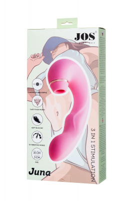 Многофункциональный стимулятор клитора JOS JUNA, розовый, 15 см арт. 783033