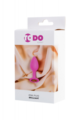 Анальная втулка ToDo by Toyfa Brilliant, силикон, розовая, 7 см, Ø 2 см арт. 357034
