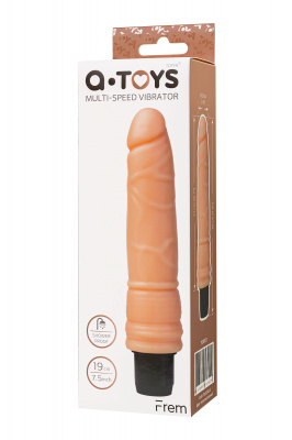 Реалистичный вибратор A-Toys by TOYFA Frem, TPE, телесный, 19 см арт. 761001