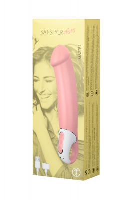 Нереалистичный вибратор Satisfyer Vibes Master, силикон, бежевый, 23,5 см. арт. EE73-862-1017