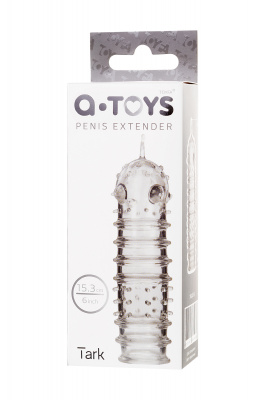 Насадка на пенис TOYFA A-Toys  , TPR, Прозрачный, 15,3 см арт. 768013