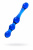 Двусторонний фаллоимитатор Sexus Glass, стекло, синий, 20,5 см арт. 912151