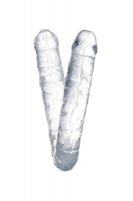 Фаллоимитатор двусторонний TOYFA Double Dildo, TPR, прозрачный, 40 см арт. 882022