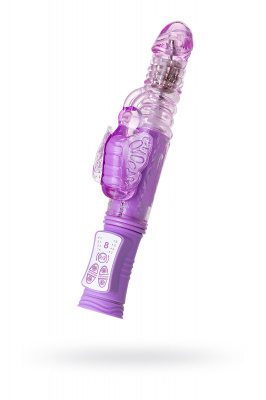 Вибратор с клиторальным стимулятором TOYFA A-Toys  High-Tech fantasy , TPE, Фиолетовый, 25,5 см арт.