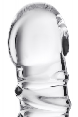 Нереалистичный фаллоимитатор Sexus Glass, стекло, прозрачный, 16 см арт. 912179