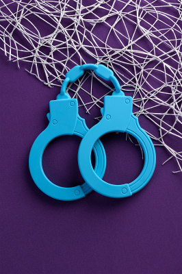 Силиконовые наручники A-Toys by TOYFA, силикон, голубые, 33 см арт. 766001