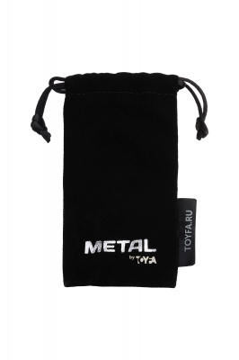 Анальная втулка Metal by TOYFA, металл, серебряная, с фиолетовым кристаллом, 7 см, Ø 2,7 см, 50 г арт. 717013-4
