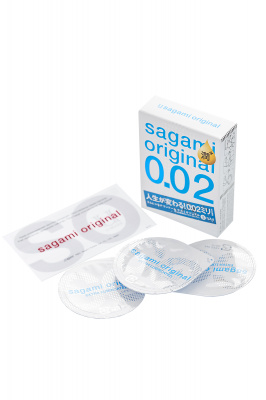 Презервативы полиуретановые Sagami Original 002 №3 Extra Lub арт. 739/1