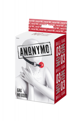 Кляп Anonymo #0303, ABS пластик, красный, 64 см арт. 310303