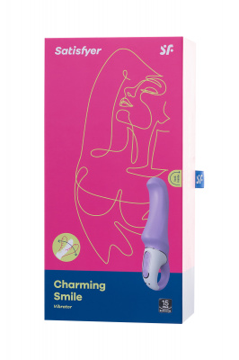 Нереалистичный вибратор Satisfyer Vibes Charming Smile, силикон, фиолетовый, 18,7 см. арт. EE73-827-1017