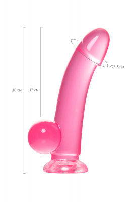 Реалистичный фаллоимитатор A-Toys by TOYFA Fush, TPE, розовый, 18 см арт. 762006