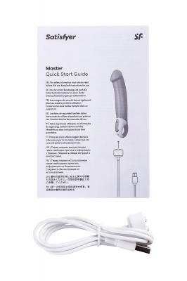 Нереалистичный вибратор Satisfyer Vibes Master, силикон, бежевый, 23,5 см. арт. EE73-862-1017