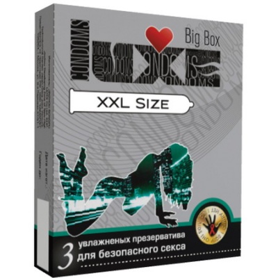 ПРЕЗЕРВАТИВЫ "LUXE" XXL SIZE ПАНЕЛЬ 3 штуки арт. XXL SIZE