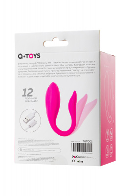 Вибратор для пар A-Toys by TOYFA Dolphy, силикон, розовый, 9,6 см арт. 767001