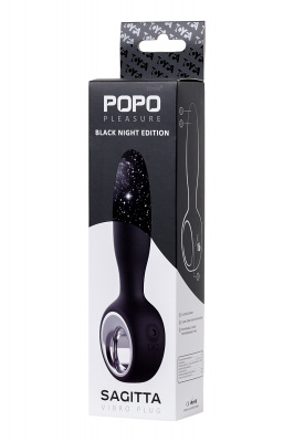 Анальный стимулятор POPO Pleasure by TOYFA Sagitta, силикон, черный, 9 см арт. 731447