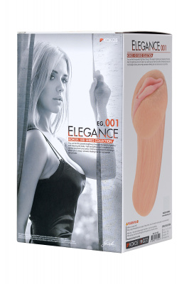 Мастурбатор реалистичный KOKOS ELEGANCE.001, TPR, телесный, 16 см арт. M01-03-001