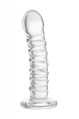 Нереалистичный фаллоимитатор Sexus Glass, стекло, прозрачный, 16 см арт. 912179