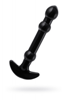 Нереалистичный фаллоимитатор Sexus Glass, стекло, чёрный, 19 см арт. 912235