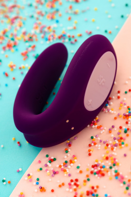 Многофункциональный стимулятор для пар Satisfyer Partner Double Joy, Силикон, Фиолетовый, 18 см арт. J2008-16-3