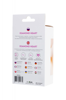 Анальная втулка ToDo by Toyfa Diamond Heart, силикон, розовая, 8 см, Ø 3 см арт. 357025