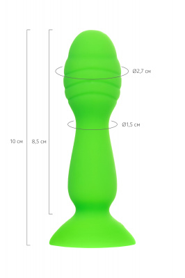 Анальная втулка A-Toys by TOYFA Terg, силикон, зеленый, 10 см арт. 761325