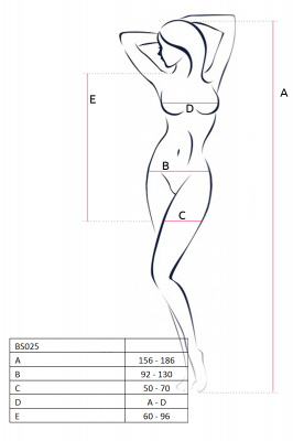 Платье-сетка Passion Erotic line, черный, OS арт. BS025-BL