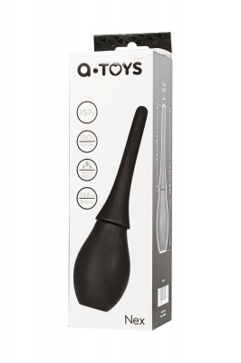 Анальный душ A-toys by TOYFA, силикон, черный, 23,8 см арт. 761312