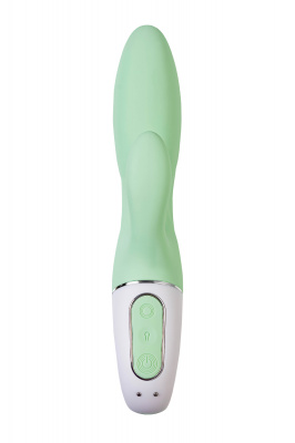 Нереалистичный вибратор Satisfyer Air Pump Bunny 5, силикон, зеленый, 15 см. арт. J2018-257