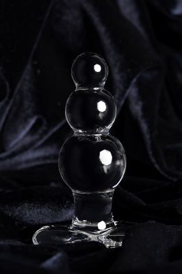 Анальная втулка Sexus Glass, стекло, прозрачная, 10,5 см, Ø 3,5 см арт. 912178