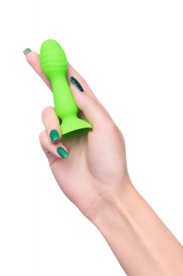 Анальная втулка A-Toys by TOYFA Terg, силикон, зеленый, 10 см арт. 761325