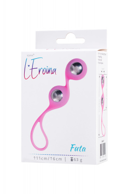 Вагинальные шарики L'Eroina Futa, силикон, розовые, 11 см, Ø 1,9 см, 63 г арт. 564007