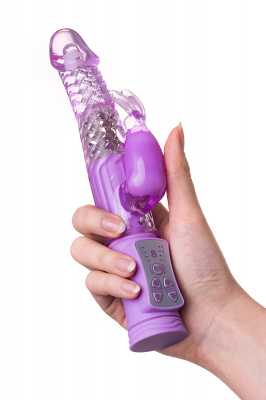 Вибратор с клиторальным стимулятором TOYFA A-Toys High-Tech fantasy, TPE, фиолетовый, 22, 5 см арт. 761031