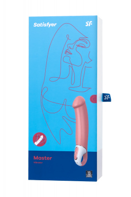 Нереалистичный вибратор Satisfyer Vibes Master, силикон, бежевый, 23,5 см. арт. EE73-862-1017
