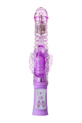 Вибратор с клиторальным стимулятором TOYFA A-Toys  High-Tech fantasy , TPE, Фиолетовый, 25,5 см арт.