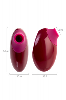 Вакуумный стимулятор клитора TOYFA A-Toys Myrty, бордовый, 9,8 см арт. 761060