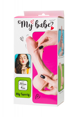 Реалистичный фаллоимитатор My Babe My Sweety, TPE, телесный, 21,5 см арт. 583002