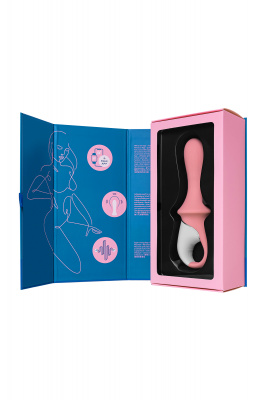 Нереалистичный вибратор Satisfyer Air Pump Booty 5, силикон, розовый, 15 см. арт. J2018-265