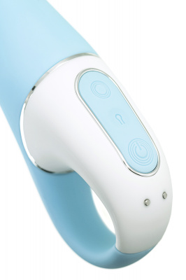 Нереалистичный вибратор Satisfyer Air Pump Vibrator 5, силикон, голубой,  см. арт. J2018-252